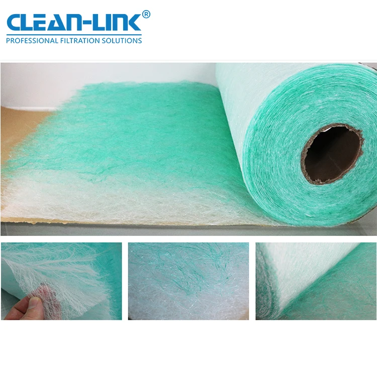 Clean Link Fiberglass Filter Roll Paint Stop Filter Media Spray Booth