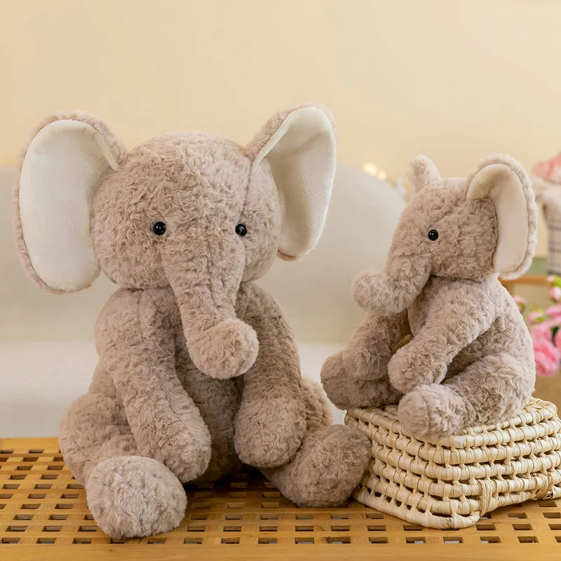 Cartoon soft elephant plush toy Soft elephant doll stuffed animal plush toy children's comfort gift elephant decoration doll
