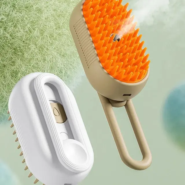 Rotating handle Pet Electric mist spray comb Electric Massage Brush Pet Grooming Supplies Cat & Dog Hair Comb