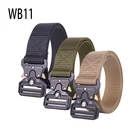 Men's Nylon Fabric Belt Military Tactical Belt Combat Metal Buckle Belt Hunting Hiking Sports Waistbelt