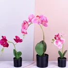 Artificial Flowers Artificial Butterfly Orchid Flower Real Touch Orchids Plant Artificial Flowers With Pot