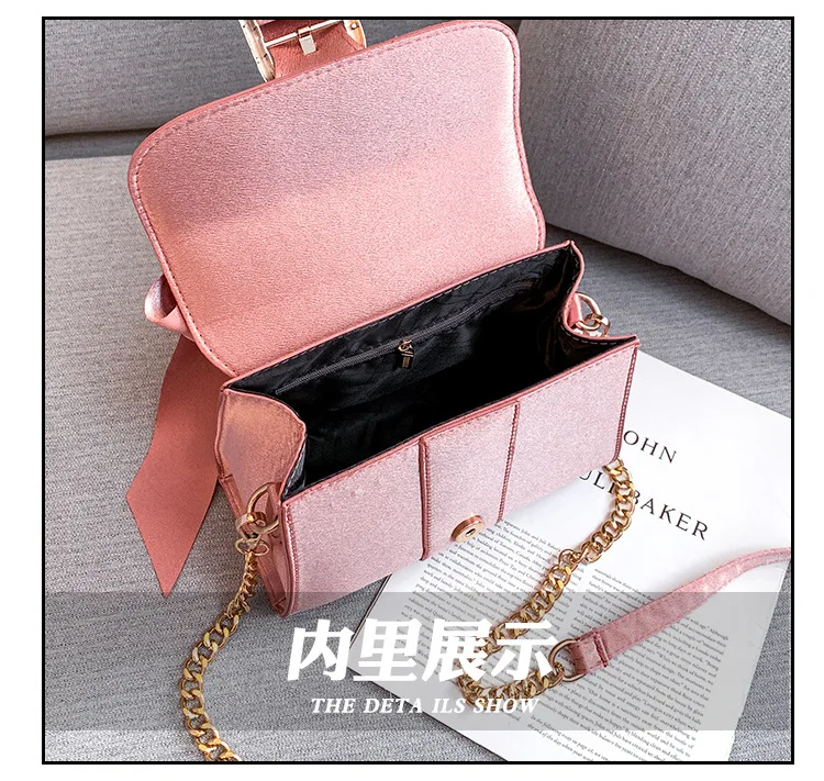 Bow Messenger Crossbody Bags Mini Small Square Clutch designer name brand hand bag velvet handbag