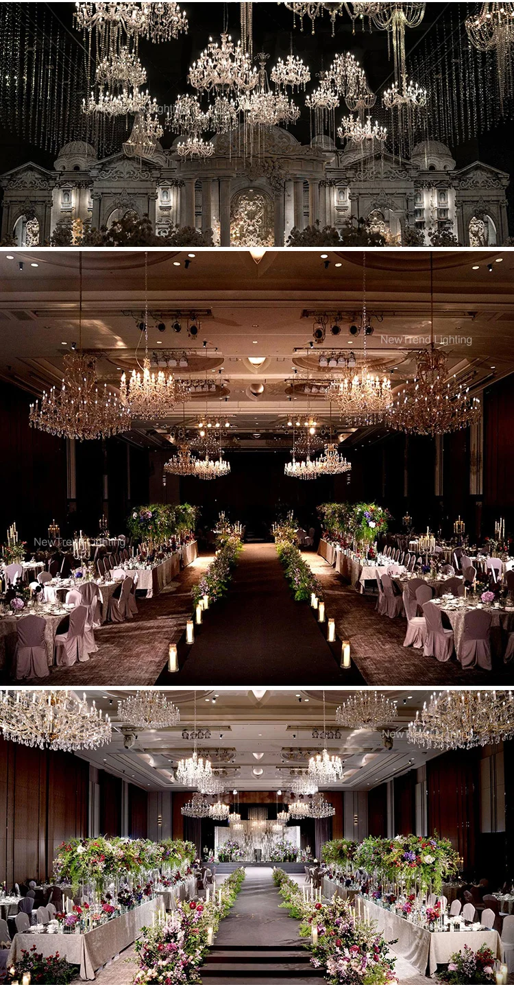 cpl 190 contemporary indoor decoration custom hotel lobby villa wedding hall led chandelier-4