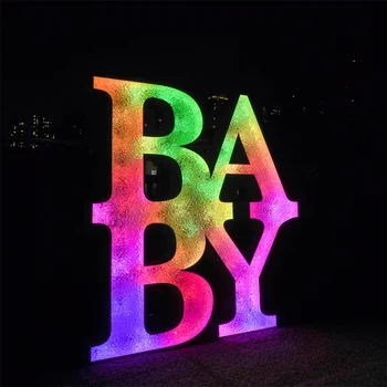 free standing custom light up baby letters