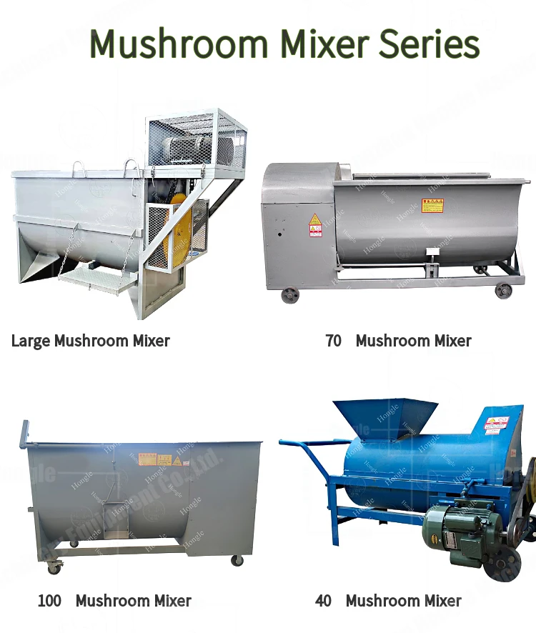 Multifunctional 300Kg Compost Ribbon Mixer Mushroom Substrate Machine with Motor Core Component factory