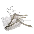 Hanger Hooks And Customization White Personalize Acrylic Hanger With Gold Hooks And Clips