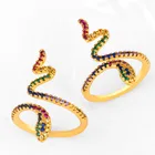 Ring Snake Metal Snake Creative New Ring Jewelry Retro Snake Ring Female Zircon Opening Adjustable Metal Ring