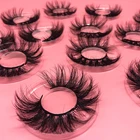 Eyelash Eyelashes Free Sample High Quality Custom Eyelash Packaging Full Strip Lashes Fluffy 3d 25mm Mink Eyelashes Vendor