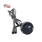 4 Electrical Plug SAA Listed Australia Standard 10A/125V IEC C7 4 FT Figure 8 2 Pin Flat Electrical Plug Power Cord