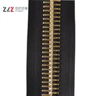 Big Zipper Zippers Factory Zipper 30# Big Teeth Gold Closed End Metal Zipper For Bags