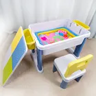 Game Table Playing Table And Chair Set Kids Drawing Table Kit Educational Activities Multi-function Plastic Learning Desk