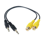 Power Audio Audio Stereo Cable Custom Stereo 2.5MM 3.5MM Mono Male Plug Jack Power RCA AV AUX Cable Audio Cables
