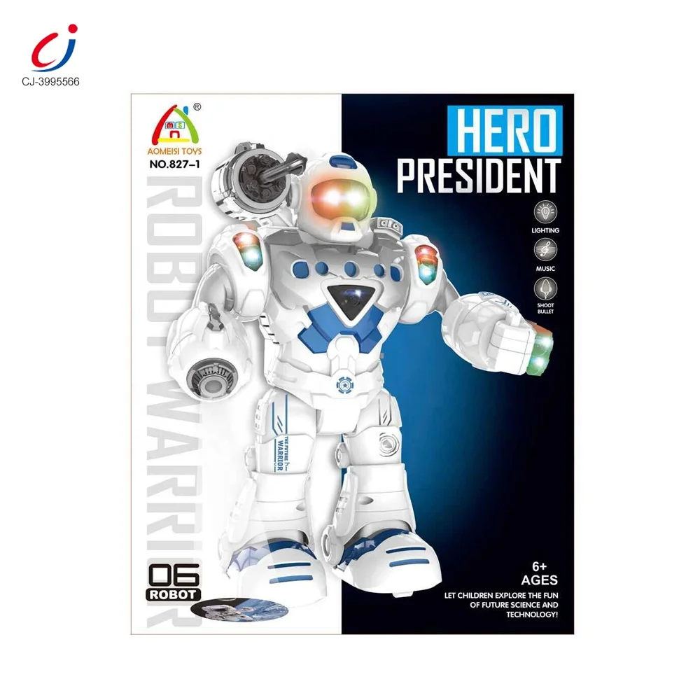 Chengji light electrical intelligent robot cartoon toy 2023 projection walking robot toys battery operated toy for kids child