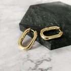 Earrings Earrings Minimalist Large Buckle Earrings 14k Copper Plated Fashionable Oval Women Earrings