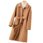 Coats Ladies Mid-length Woolen Women's Jackets Coats Ladies Women Winter Coats With Laces