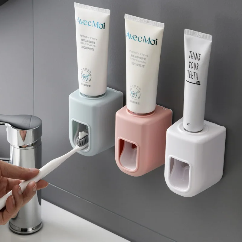 Factory Wholesale  Automatic Toothpaste Dispenser Wall Mounted Toothpaste Squeezer Bathroom Toothpaste Holder