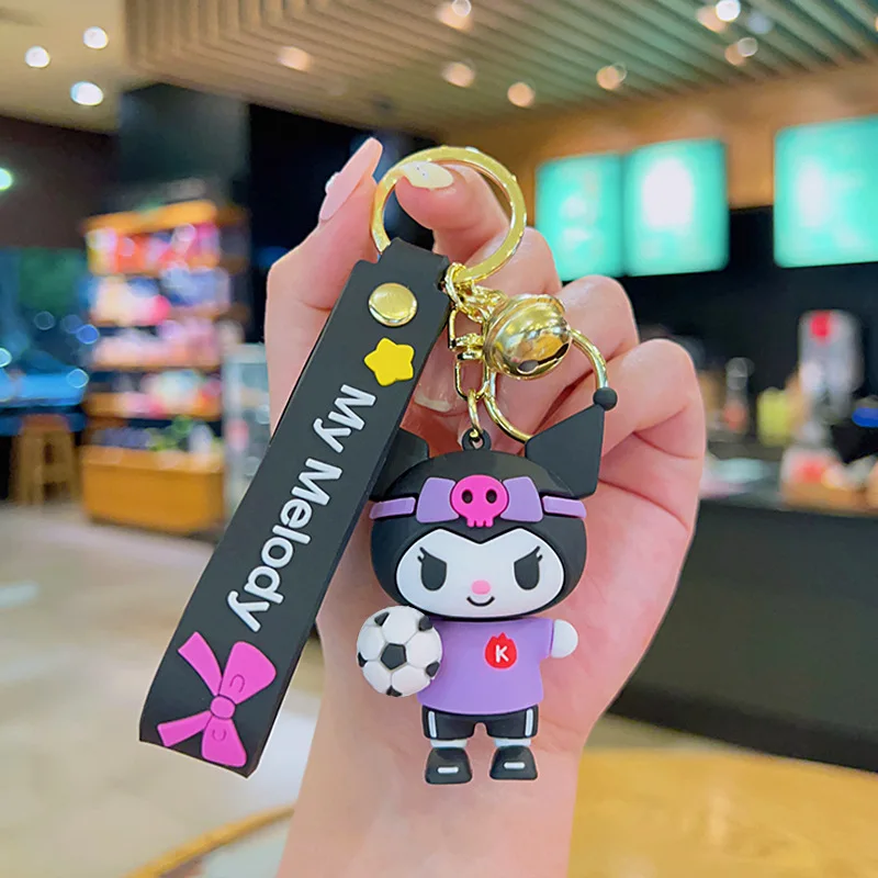 2024 New 6 colors Cute Cartoon Anime figure Sanrio Bag accessories Plastic key chains for woman