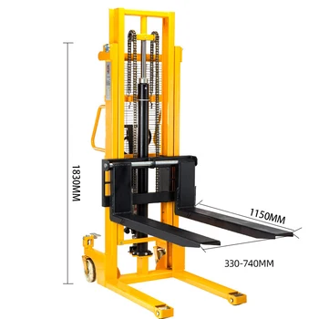 Hydraulic Pallet Lift Forklift Material Handling Lifter 1.5 Ton Hydraulic Manual Hand Pallet Stacker