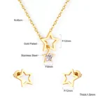 Jewelry Necklace And Earring Set Luxury Stainless Steel Wholesale Prices Crystal Gold Filled Alphabet Charm Necklace Earrings Jewelry Sets With Rhinestone