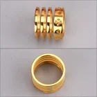 Stainless Ring Ason New Product Double Finger Stainless Steel Gold Ring Hollow Out Men's Ring Jewelry