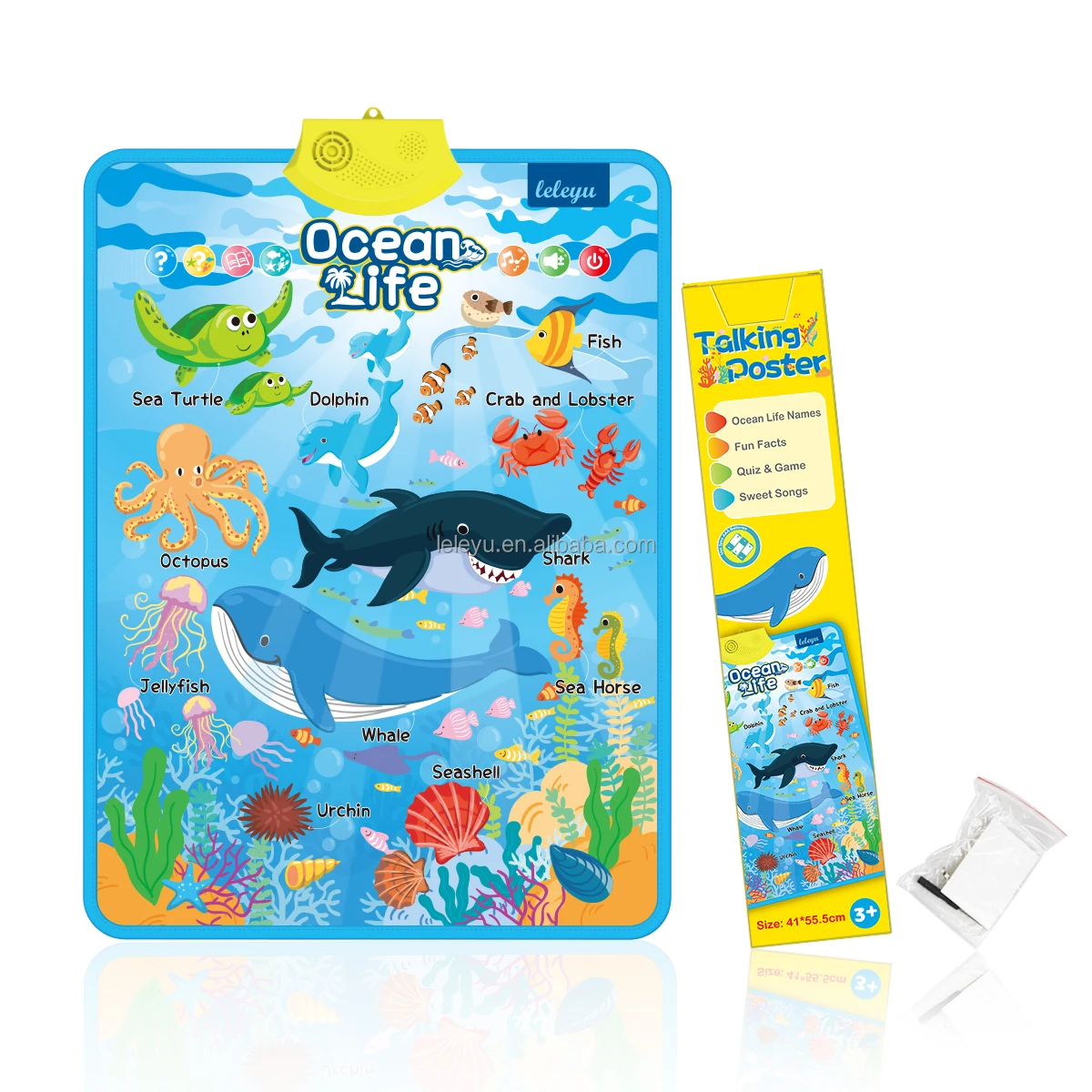 Ag06 Ocean Animals Talking Poster Marine Life Chart Fun Facts Of Each Animal  In The Sea Funny Game To Find Sea Animals Toy - Buy Ocean Animals Poster, Marine Life Chart,Talking Poster Product