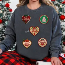 Custom Large Iron on Embroidery Merry Christmas Patch Santa Baby Patches for Clothing Sweater