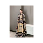 Women Print Women Women Ladies Beach Maxi Dress Boho Print Party Bohemian Long Sleeve Wrap Floral Casual Dresses
