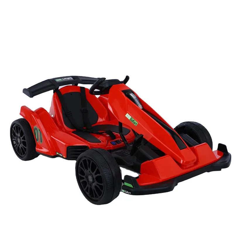 Blue Outdoor Racer Car 12V Double Drive Motor Go Kart for Boys and Girls Electric GoKart Drift Kit Ride On Toys 