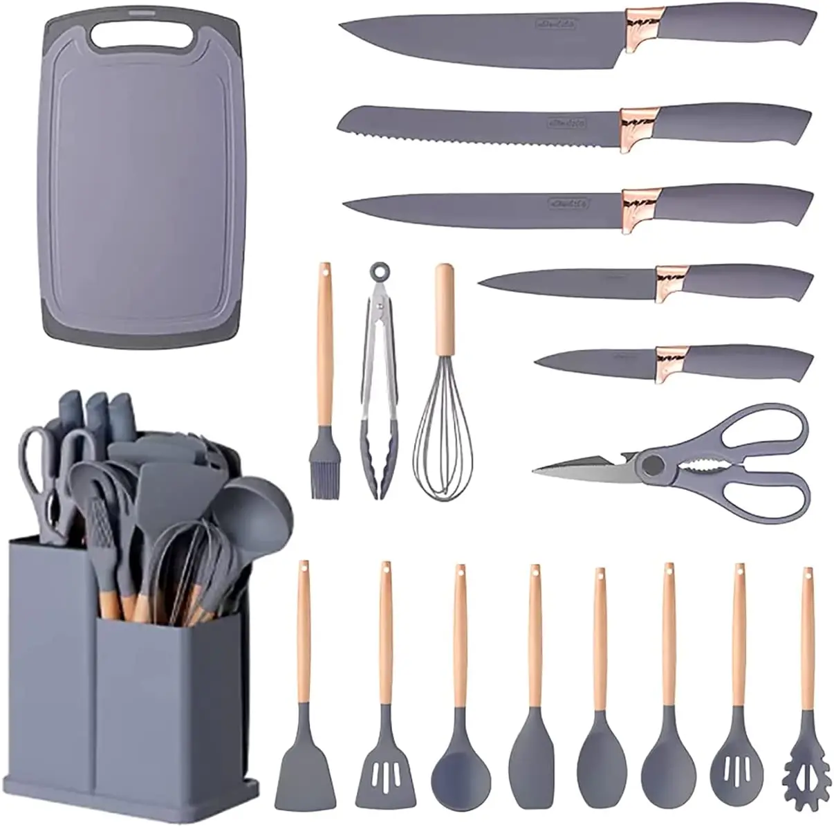 17 pieces Utensils Kitchenware Gadgets Sets Kitchen Accessories Kitchenware Cooking Tools with stainless steel Kitchen knife