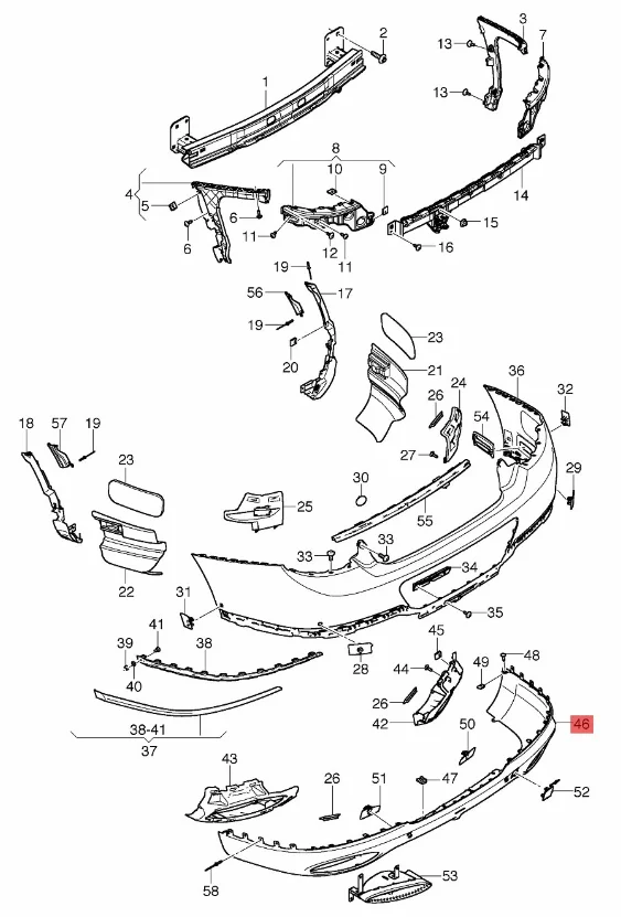 product amazing quality back bumper plastic material rear bumper for rolls royce phantom 8 oe 51127413320679-3