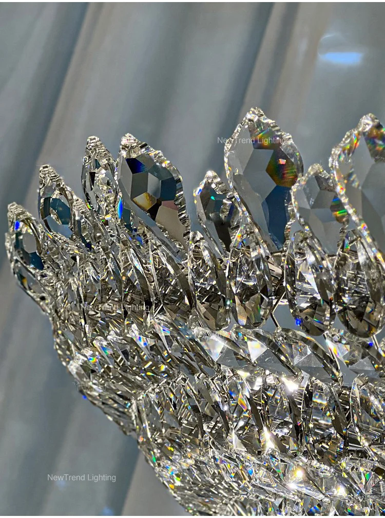 cpl 284 luxury design indoor decoration hotel lobby hall villa crystal led chandelier light-3