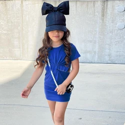 New arrival 2022 girls dresses hollow out custom tight one-piece baby girl party dresses for little girls