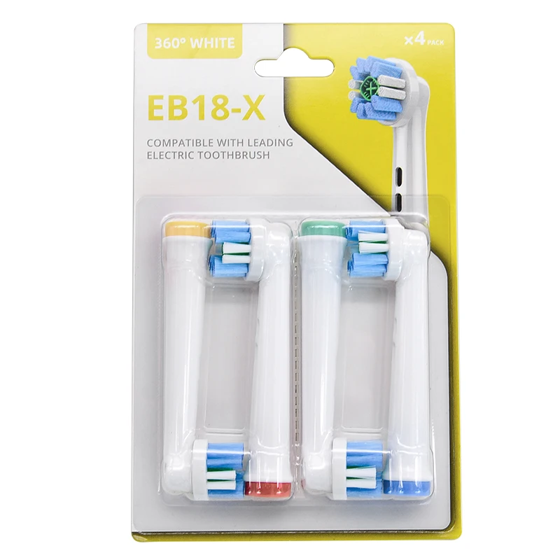 EB18-X Soft Bristles Electric Toothbrush Heads with Dentist Recommended Technology and 1 Year Warranty