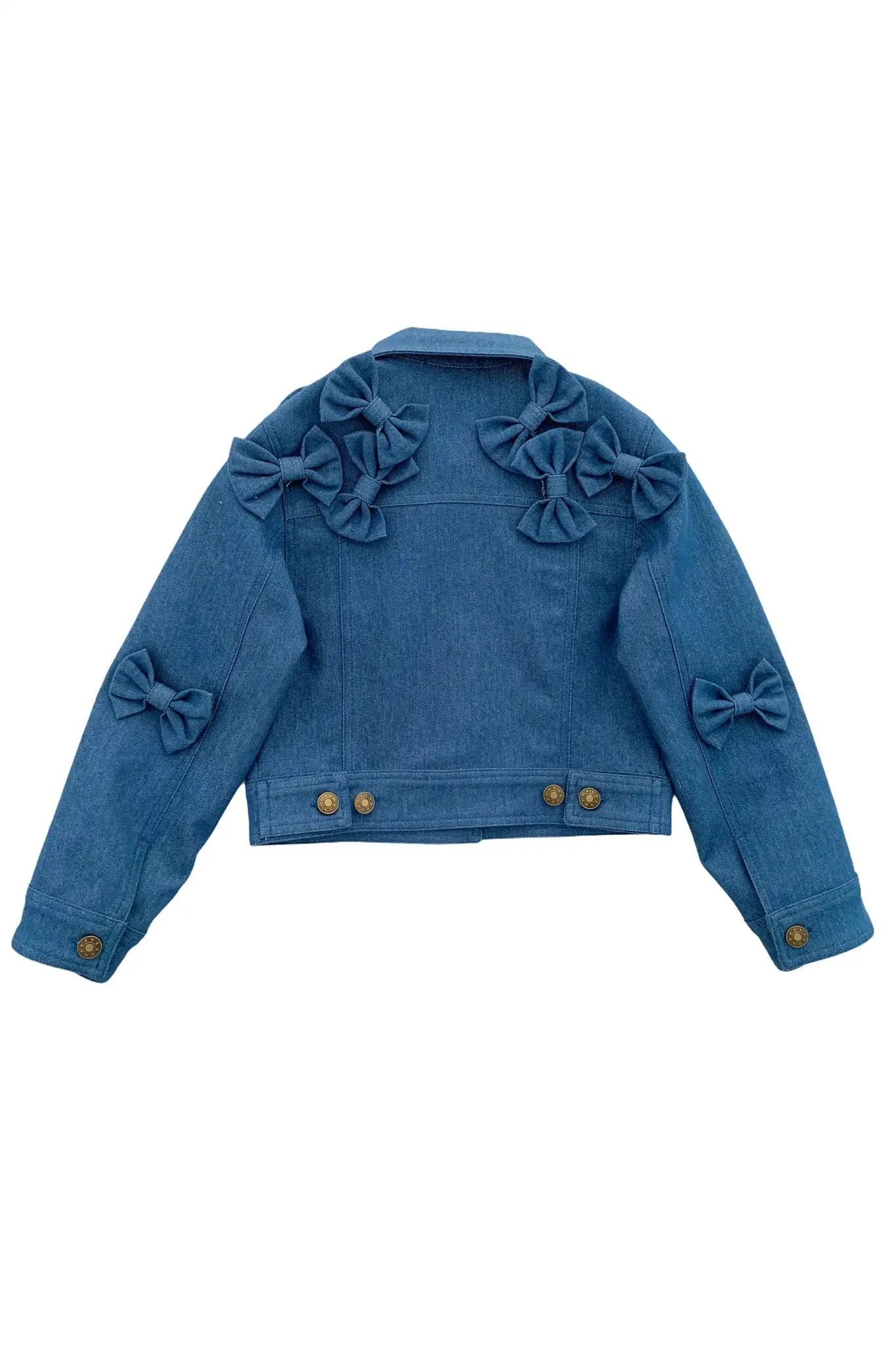 Girls Jean Jacket Classic Long Sleeve Cute Denim Jacket for Toddler Kids