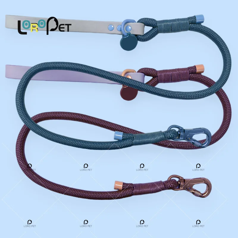 2025新设计定制奢华手工免提狗绳多色狗绳