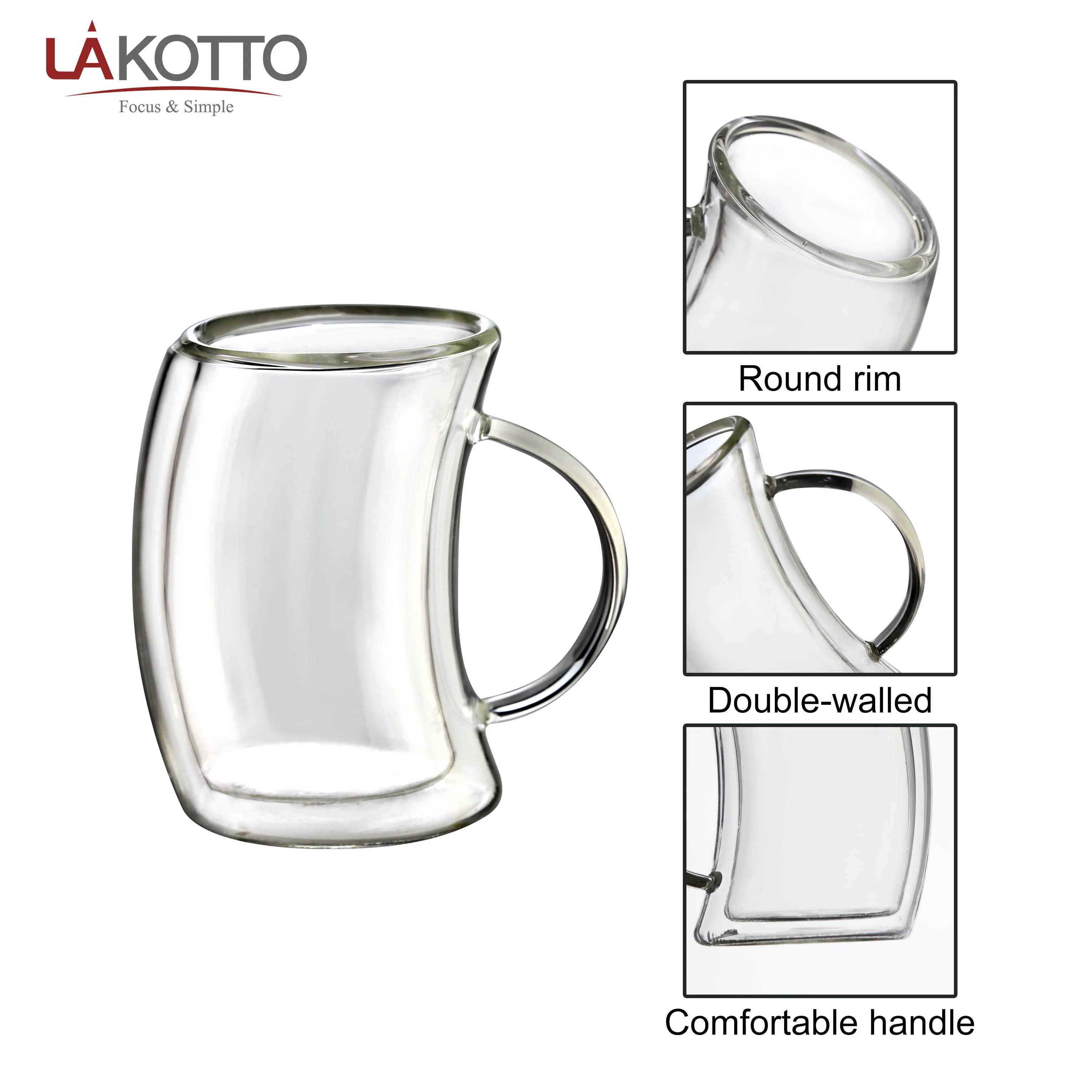 sell like hot cakes coffee tea 220ml High borosilicate coffee cup double wall glass with design