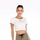 Tank White Women OEM Logo Sports Running Tank Color Contrast Shirts White Crop Top For Women