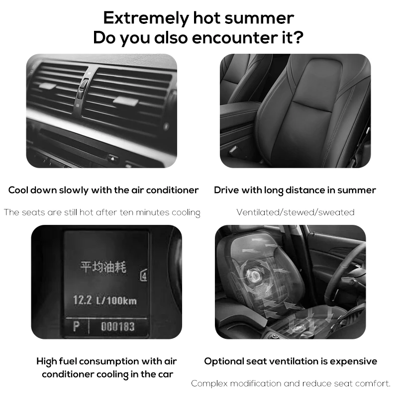 Car Seat Air Conditioner, CF03, Portable, USB - detail 12