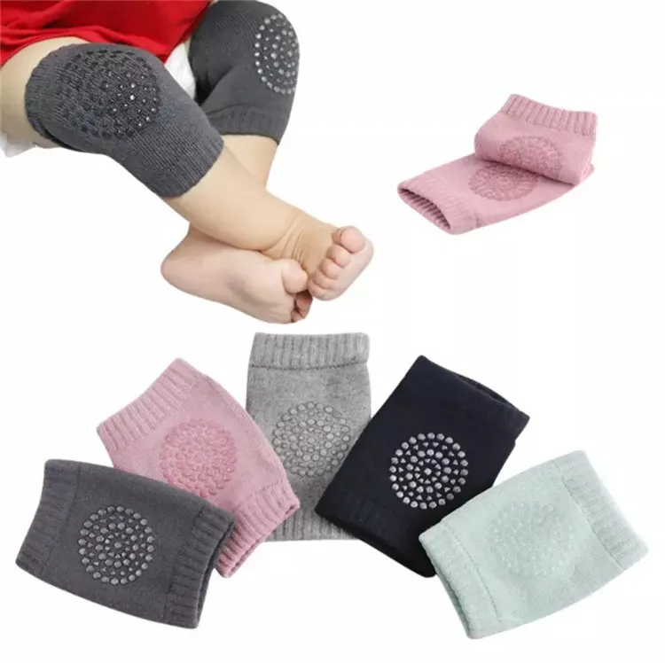 CASRO Baby Crawling Anti Slip Knee Pads Unisex Clothing Accessories Toddler Leg Warmer Safety Protective Cover Toddlers Learn to Socks Children Short Kneepads 5 Pairs 