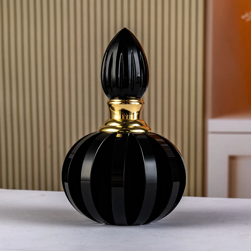 product small bridge unique design spherical blade 12ml glass empty bottle elegant crystal perfume bottle-9