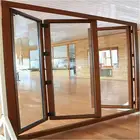 Wooden Door Factory Supply Chinese Style Interior Wooden Bifold Door Solid Wood Pine Folding Door