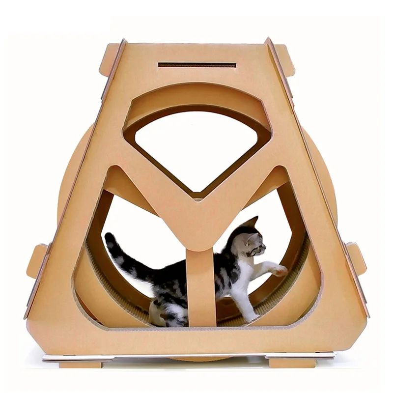 cardboard cat exercise wheel