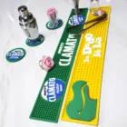 Hot Selling Cheap Personalized Bar Accessories OEM Logo Soft Pvc Rubber Bar Mat