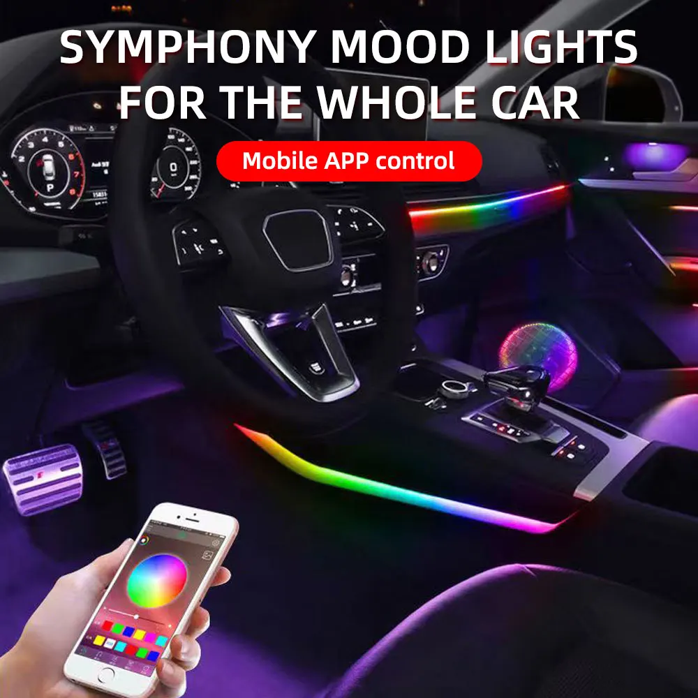 In Symphony Ambient Light Car Interior Led Acrylic Guide Fiber