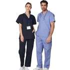 Scrubs Scrub Wholesale Customized Breathable Uniform Scrubs Tops Suits Unisex Nurse Jogger Scrub Set Uniform