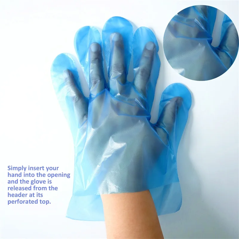 Disposable Transparent Food Grade Poly Gloves Pe Cpe Tpe Gloves