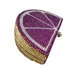 Rhinestone Bag Crystal Classy Rhinestone Clutch Bag Orange Slice Stone Purse Crystal Evening Purses