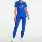 Uniform China Factory Best Comfort Spandex Uniform Hospital Stretch Medical Nurse Uniform Nursing Hospital Scrubs Set