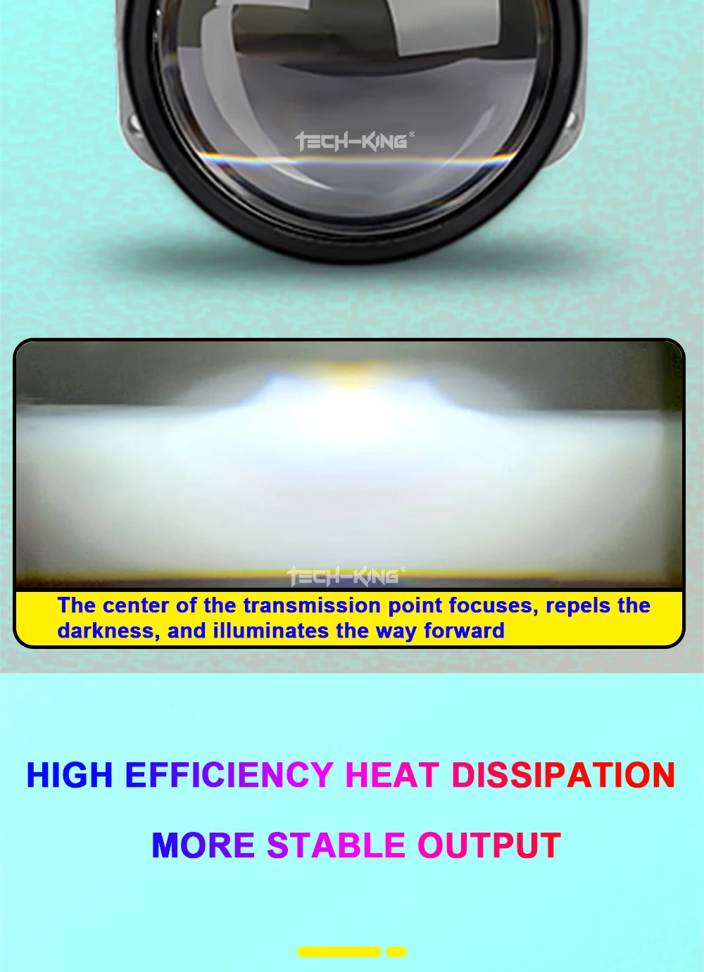 TECH-KING AFS Bi Led Projector Lens 3.0 inch Automatic Sensor Led Projector Auto Lighting System Super Bright lens headlight