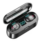 2022 Factory Blue-tooth 5.0 IPX8 Waterproof Touch Control Tws Wireless Earphones Powerbank Power LCD Display